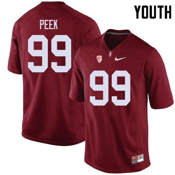 Youth #99 Bo Peek Stanford Cardinal College Football Jerseys Sale-Cardinal - Click Image to Close